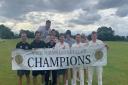 Sheringham Cricket Club's first team celebrate after wrapping up the league title against Swardeston CEYMS