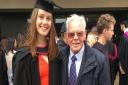 Ella Wilkinson with her grandfather who died recently. Picture: Ella Wilkinson