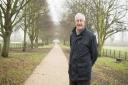 Councillor Graham Catchpole on the recently finished walkway through the Beccles Avenue.Picture: Nick Butcher