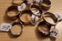 The stolen rings. Photo: Angela Barker