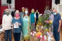 Some of the participants in this year's Walcott Village Show, held at the village hall. second from left is competition winner Andrea Turner. Picture: David Mason