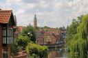 Image taken from Fye Bridge showing the River Wensum winding through the City of Norwich. Picture: iWitness24