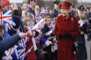 The Queen meeting pupils, parents and staff from Marham Infant School, Marham Junior School and Shouldham St Martin's when she visted the base in 2008. Picture: Ian Burt