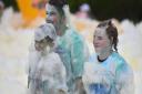 Action from the EACH 5k bubble rush Norwich, Earlham Park. PICTURE: Jamie Honeywood
