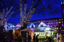 The Christmas lights at Norwich Market and City Hall. Picture: DENISE BRADLEY