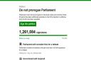 Screen grab taken from the UK Government and Parliament petitions website of a petition titled 