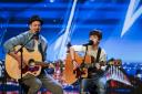 The father-and-son duo Jack and Tim from Norfolk performing on Britain's Got Talent (Tom Dymond/Syco/Thames ITV/PA Wire)