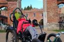 Martin Symons is cycling from Norwich to King's Lynn in an adapted four-wheeled bicycle called a Boma Picture: Martin Symons