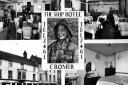 A postcard of the now-lost Ship Hotel at Cromer, which featured some wonderful three-dimensional murals which are now in the town's museum.