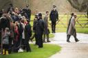 The Duke of Edinburgh and the Princess Royal walking to church for morning service at Sandringham Church. Picture: Ian Burt
