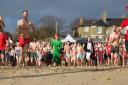167 swimmers in Southwold at this years Christmas day swim to raise money for charity