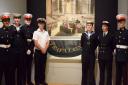 Some Norwich Sea Cadets have visited the Nelson and Norfolk exhibition at Norwich Castle to pay their respects to the countys most famous son.
Photo: Jordan Bacon for Norwich Museums Service