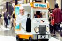 The world'�s smallest ice cream van delivered free ice cream to shoppers at intu Chapelfield in Norwich. Picture: Mikael Buck / intu