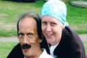 Kim Linstead, from Hellesdon, is getting ready for a charity trek in Oman. She is pictured here with her father when she was undergoing chemotherapy. Picture: Courtesy of Kim Linstead