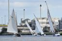 Yachts racing in Cantley Reach. Picture: Kelvin Halifax