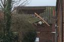 The roof has collapsed on Gorleston Baptist Church after a strong gust of wind. Photo: David Hannant