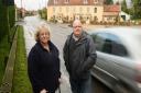 Susan Rowles and Dean Bailey want a speeding campaign in Lenwade. Picture: Ian Burt
