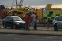 The air ambulance in South Quay. Photo: Geraldine Scott