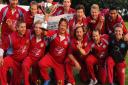 The Swardeston winning team in the final of the Norfolk Twenty20 2015 competition against Vauxhall Mallards. Picture: DENISE BRADLEY