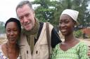 Former EDP deputy editor James Ruddy with Tenneh Cole (right) and her aunt Mariama Mansaiy