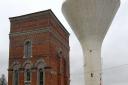 The Victorian Grade II listed water tower, Cemetery Road, Dereham, which is to be turned into flats. Next to it is the current white water tower.Photo: Denise BradleyCopy: Chris HillFor: EDP©Archant Photographic 200901603 772434