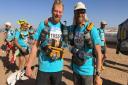 Neil May, left and Rob Blackham took part in the Marathon Des Sables in Morocco, rated by some as the toughest footrace in the world