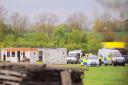 The large scale police operation in Potash Road, Wyverstone.