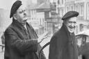 Oliver Hardy and Stan Laurel outside the Royal Hotel in Norwich in 1954, when they were performing at the Hippodrome.