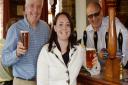 Emily Nudd and her father Dennis Nudd at the Trafford Arms, Norwich with landlord Chris Higgins. The Nudds  have set up a company helping pubs of Norwich market themselves better called Outfox marketing.Photo : Steve Adams