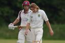 East Anglian Premier League cricket Swardeston ( batting ) against Great Witchingham - bowler James Spelman.Photo:Steve Adams