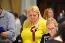 Great Yarmouth Borough Council elections 2015. UK Parliamentary elections for the Great Yarmouth constituency.Inside the assembly rooms in the town hall. Kay Grey UKIP.Picture: James Bass