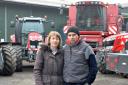 Steve and Sara Raven at their farm on Wisbech road, Westry, March. with equipment going up for auction. Picture: Steve Williams.