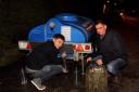 Brothers Jack, left, and John Himpleman from Poringland collect water from an Anglian Water bowser. Picture: DENISE BRADLEY