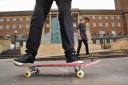 In the hands of City Hall. Skateboarders in Norwich City centre where a ban could be put in place. Photo: Steve Adams