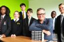 TV star and children's author Charlie Higson meets youngsters at Langley school.