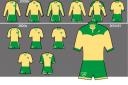 Norwich City's new home kit is revealed. GRAPHIC: Annette Hudson.