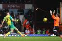 Robert Snodgrass of Norwich sees his shot saved by Adrian of West Ham during the Barclays Premier League match at the Boleyn Ground, London. Picture by Paul Chesterton/Focus Images Ltd