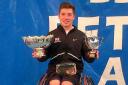 Alfie Hewett with his trophies from the 2014 Cruyff Foundation Junior Masters in France.