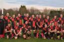 Watton RFC wore pink armbands and socks in support of the DoEveRYthiNg Foundation and the Blackwell family, from Watton, whose son Deryn is battling a rare form of cancer and leukemia and whose dad Simon is a former Watton player, during their 47-6 win ag