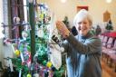 Alternative Christmas tree festival at the Ipswich Road United Reformed Church in Norwich. Nancy Stewart with her golf tree. Photo: Bill Smith