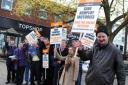 The demonstration against the closure of the Remploy factory. Picture: Denise Bradley