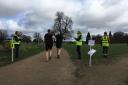 People volunteering for Catton Park Run in Norwich and cheering participants on. Picture: SOPHIE WYLLIE