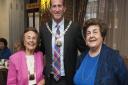 Lily Ebert and Agnes Grunwald-Spier with the mayor of Barnet, Mark Shooter (Picture: Nigel Sutton)
