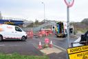 The roadworks in Sproughton Road have  led to Sproughton village having its bus route suspended Picture: CHARLOTTE BOND