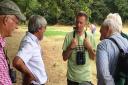 Chris Packham with bioblitz volunteers at Papley Grove Farm in Cambridgeshire this summer