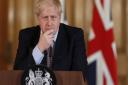Prime Minister Boris Johnson speaks during a press conference, at 10 Downing Street. Photograph: Frank Augstein/PA Wire.