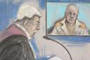 Court artist sketch of Ronald King appearing by video link at Chelmsford Crown Court from HMP Chelmsford. Picture: Elizabeth Cook/PA Wire