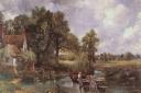 The Hay Wain is an oil on canvas painting by John Constable. It was finished in 1821 and shows a hay wain near Flatford Mill on the River Stour in Suffolk, though because the Stour forms the border of two counties, it depicts Willy Lott's Cottage in Suffo
