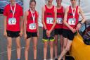 The winning young Black Dog team at the Lotus Test Track 5k race Picture: CLUB