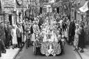 What a wonderful spread! This was the 1953 Coronation street party at James Street in Ipswich.